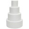 4 Tier Round Foam Cake Dummy Set, 4" 6" 8" 10" Fake Wedding Cake Dummies for Display, Decorating, 14.4" Tall Dummies (White)